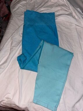 🆕 Victoria's Secret PINK Seamless Blue Ombre Active Legging Sz XL
